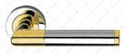 Дверная ручка Linea Cali KARINA OC (хром глянцевый + латунь глянцевая)