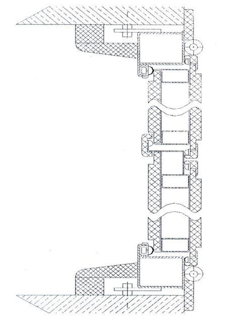 Рис. 5 Пример конструкции двупольного дверного блока