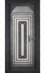 Дверь стальная сейфовая БАСТИОН-5. Стальной лист на заклёпках, засов (вид изнутри)