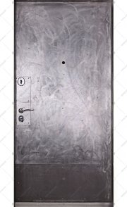 Дверь стальная тамбурная ЭЛИТ-2К. Облицовка из нержавейки (вид снаружи)