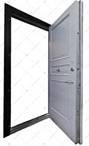 Дверь стальная входная БАСТИОН-2. Панель и портал из массива дуба крашеные без сохранения текстуры