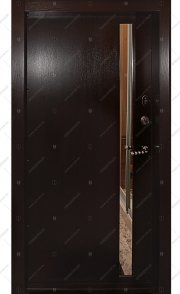 Дверь стальная входная БАСТИОН-3. Панель на основе МДФ шпонированный с зеркальными вставками