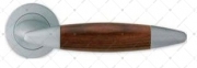 Дверная ручка Linea Cali HAVANA CS-RD (хром матовый + дерево розовое)