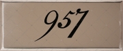 Номер 957, шрифт Екатерина Великая, цвет - хром глянцевый