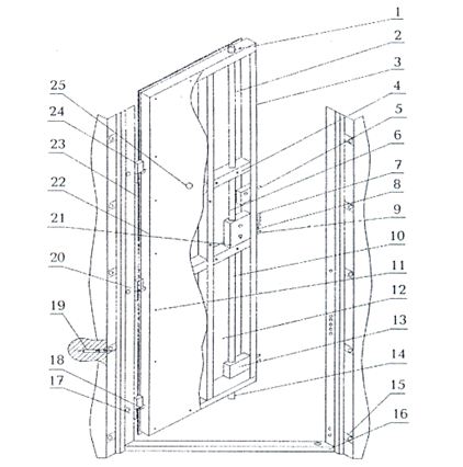 Рис.1 Пример конструкции дверного блока