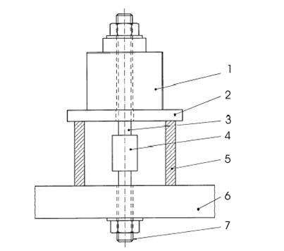 Рис. 
Е.1 Пример оборудования для испытаний анкерных креплений сейфа