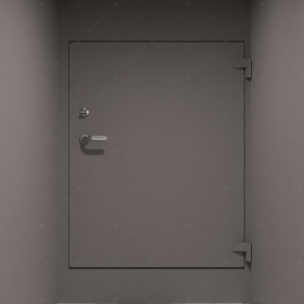 Потайная взломостойкая дверь "Гоплодам" БАСТИОН-1 с наружной панелью из керамической плитки