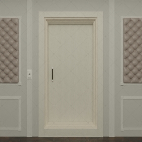 Скрытая дверь "Клото" с наружной панелью из МДФ, СуперЛюкс