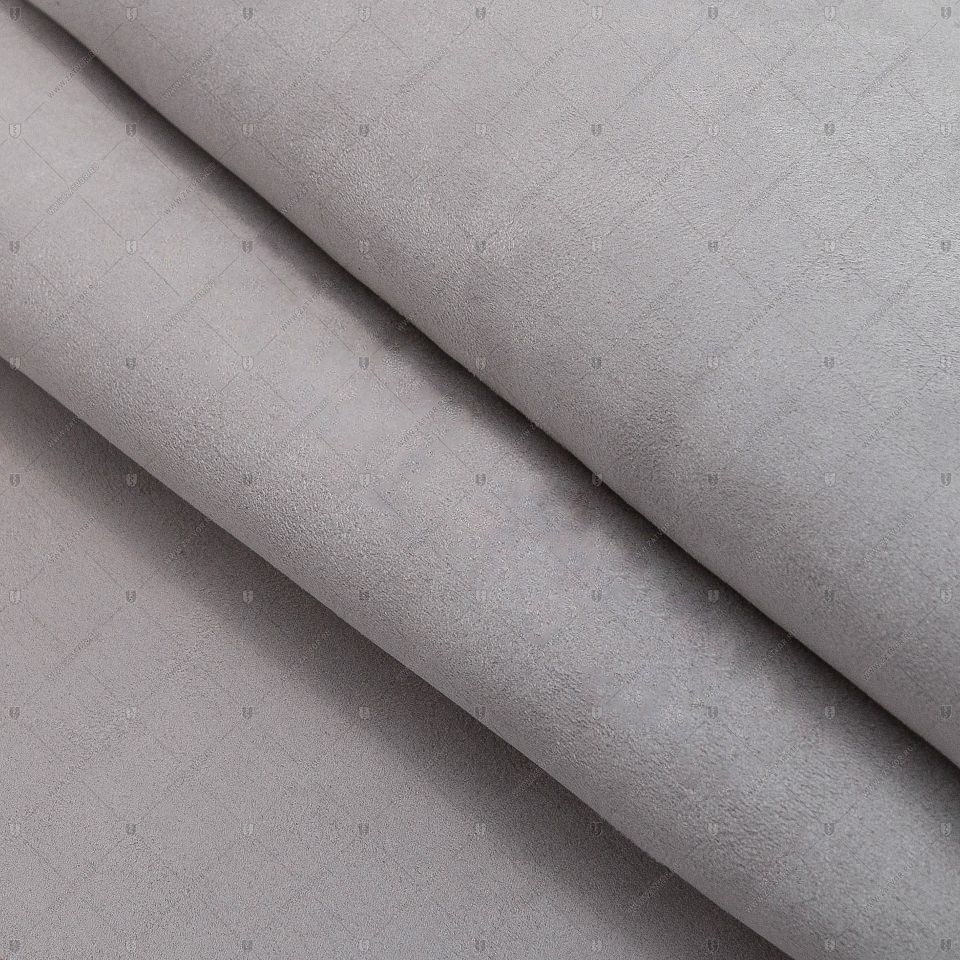 Серебряная самоклеющаяся алькантара