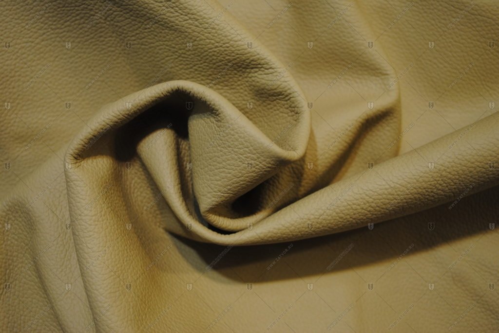 Светло-горчичная натуральная кожа