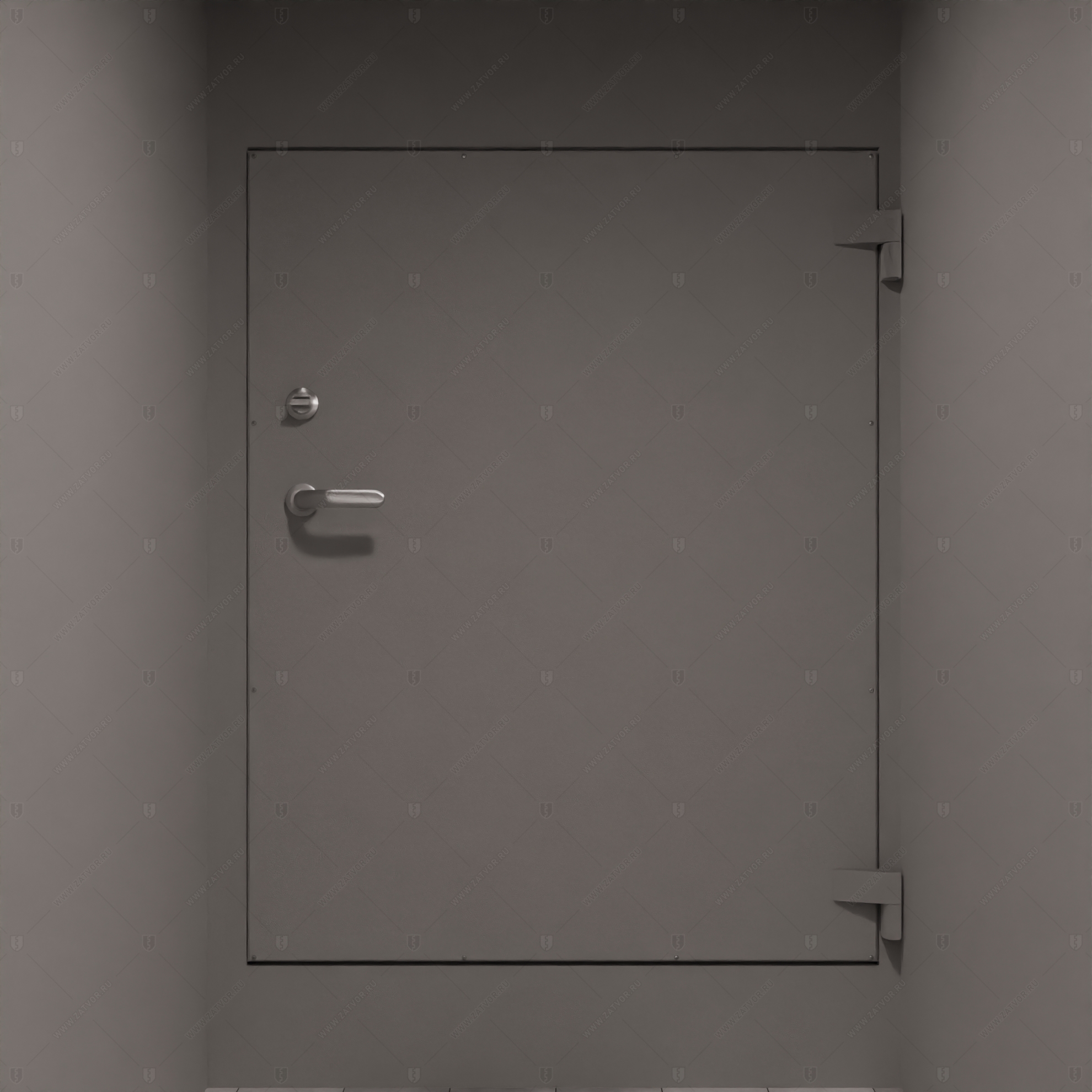 Скрытая (потайная) взломостойкая дверь "Гоплодам" БАСТИОН-1 с наружной панелью из керамической плитки_2