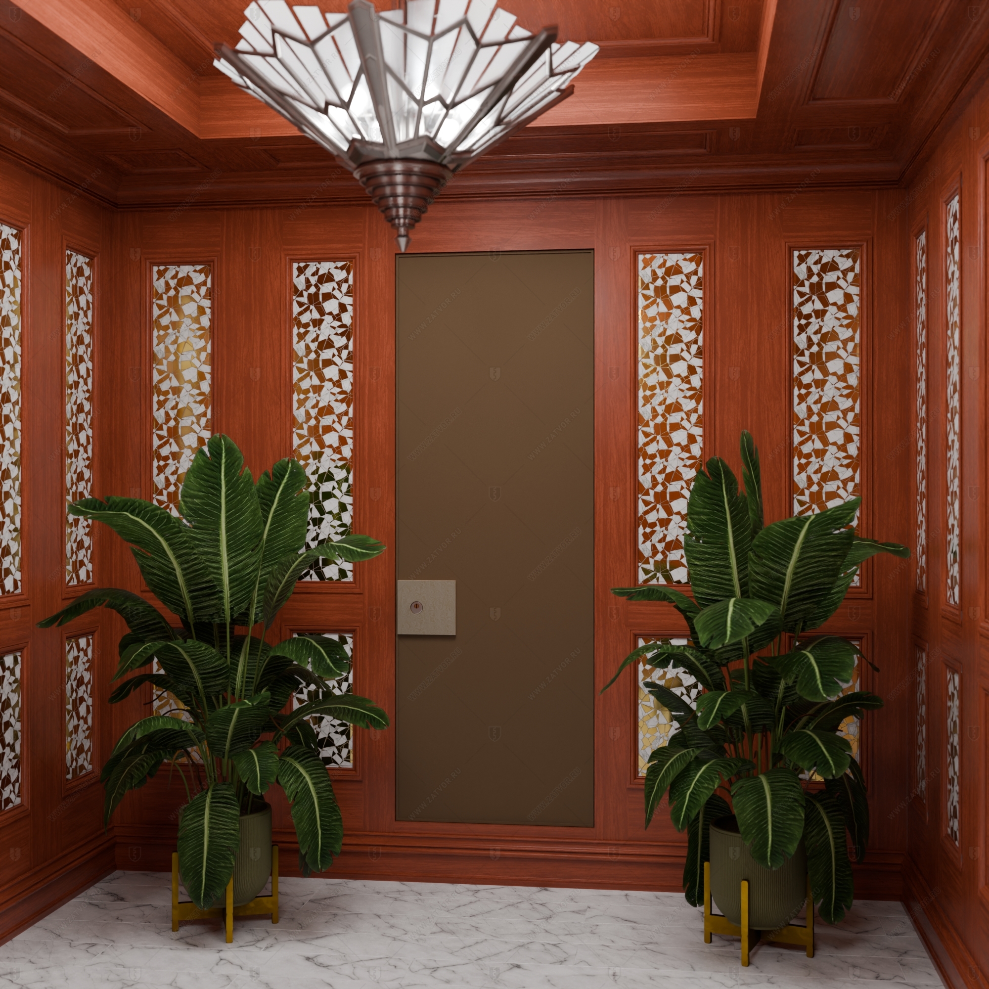 Скрытая (потайная) дверь "Электра" БАСТИОН-1 с технологической облицовкой_4