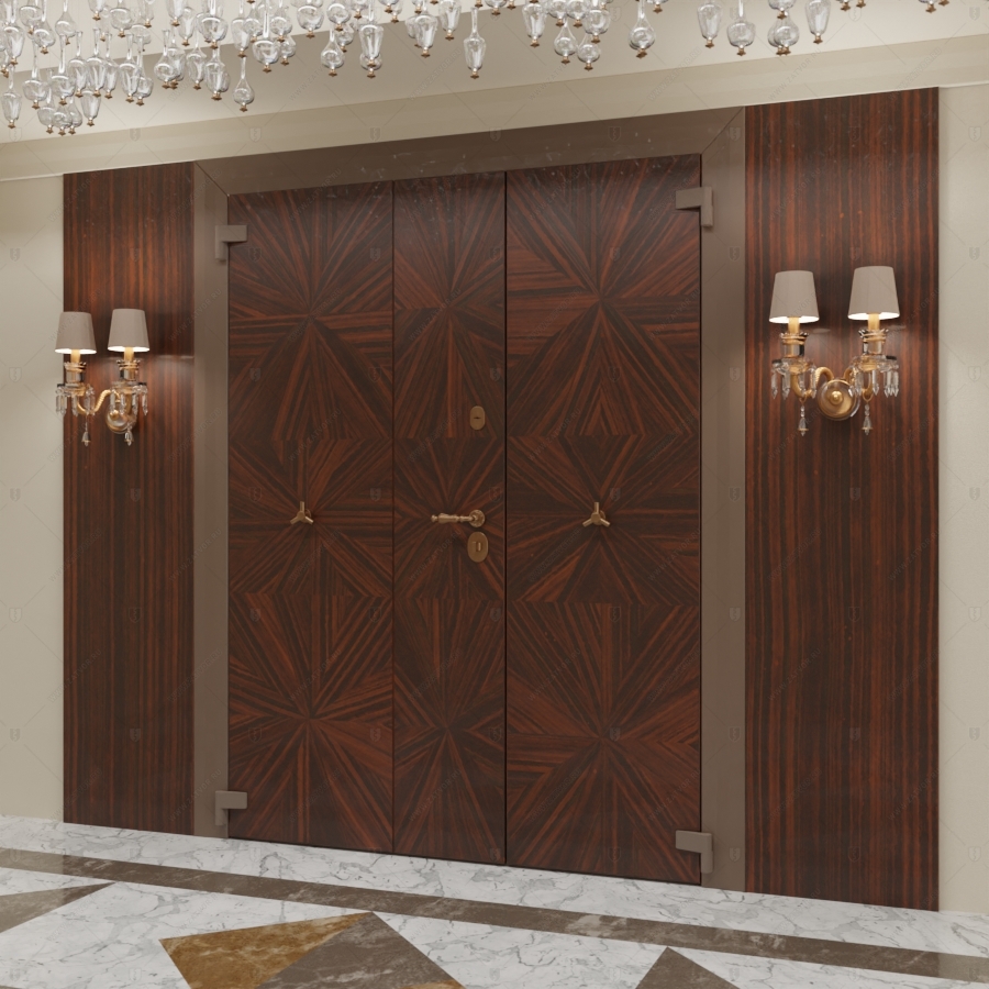 Двустворчатая пулестойкая входная дверь "Криос" БАСТИОН-3 BR4_5