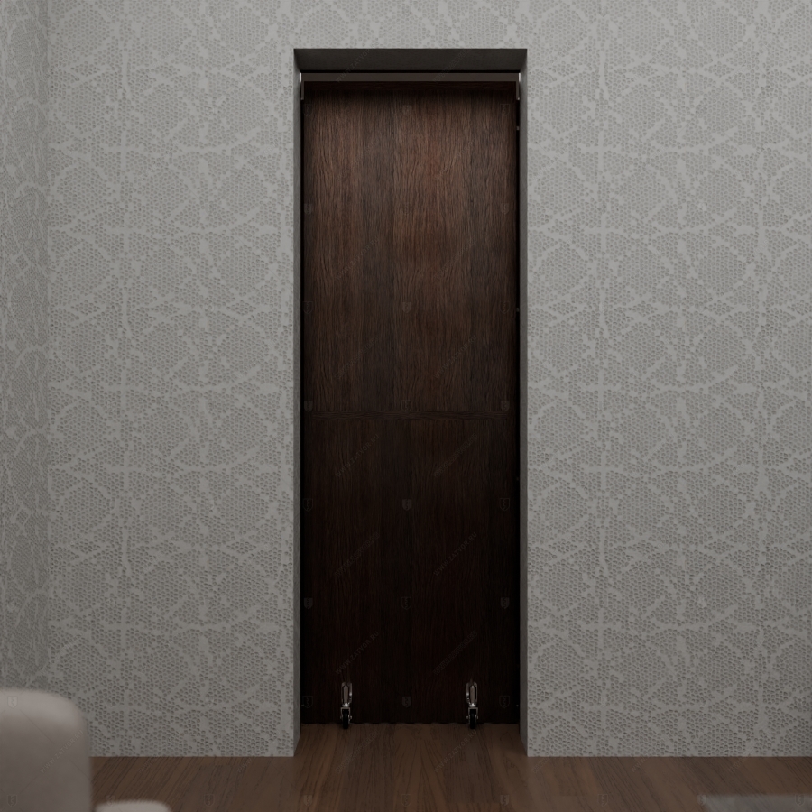 Шкаф распашной на колесах в составе мебельной "стенки"_3