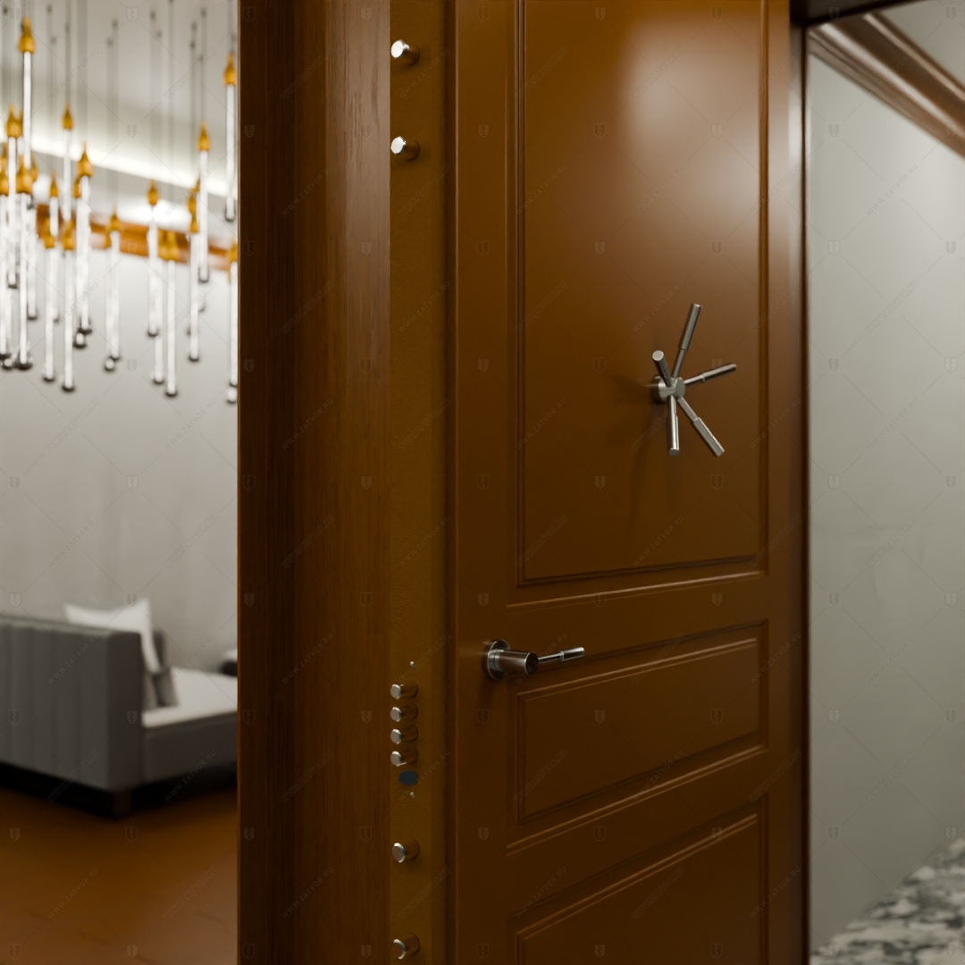 Скрытая дверь "Пеоней" БАСТИОН-1 с панелью в виде книжного шкафа_7