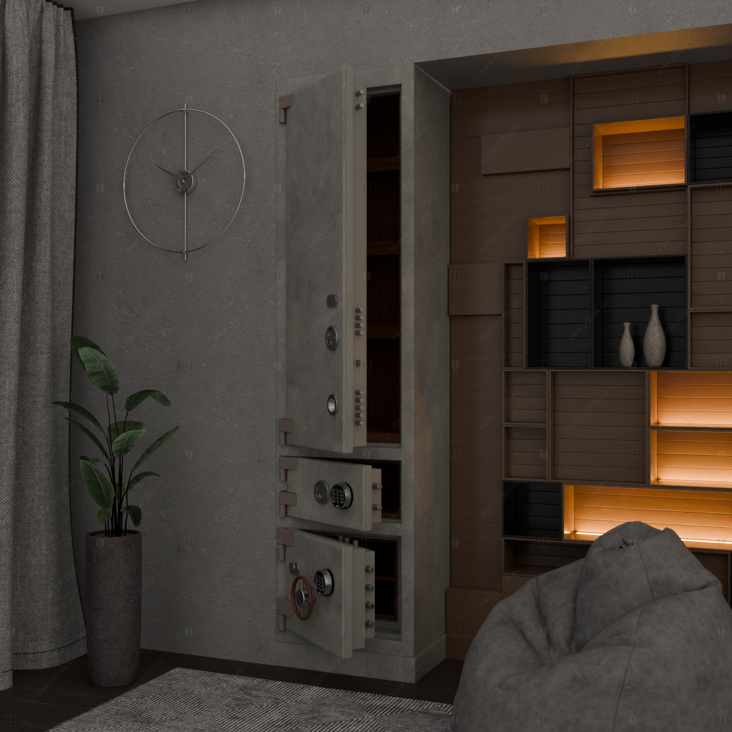 Сейфово-оружейная стойка Б1, Б3, Б5_7