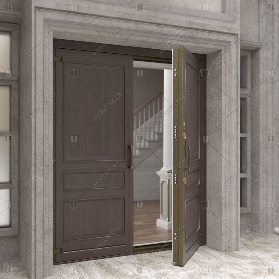 Двустворчатая входная дверь "Паллант" БАСТИОН-3_10