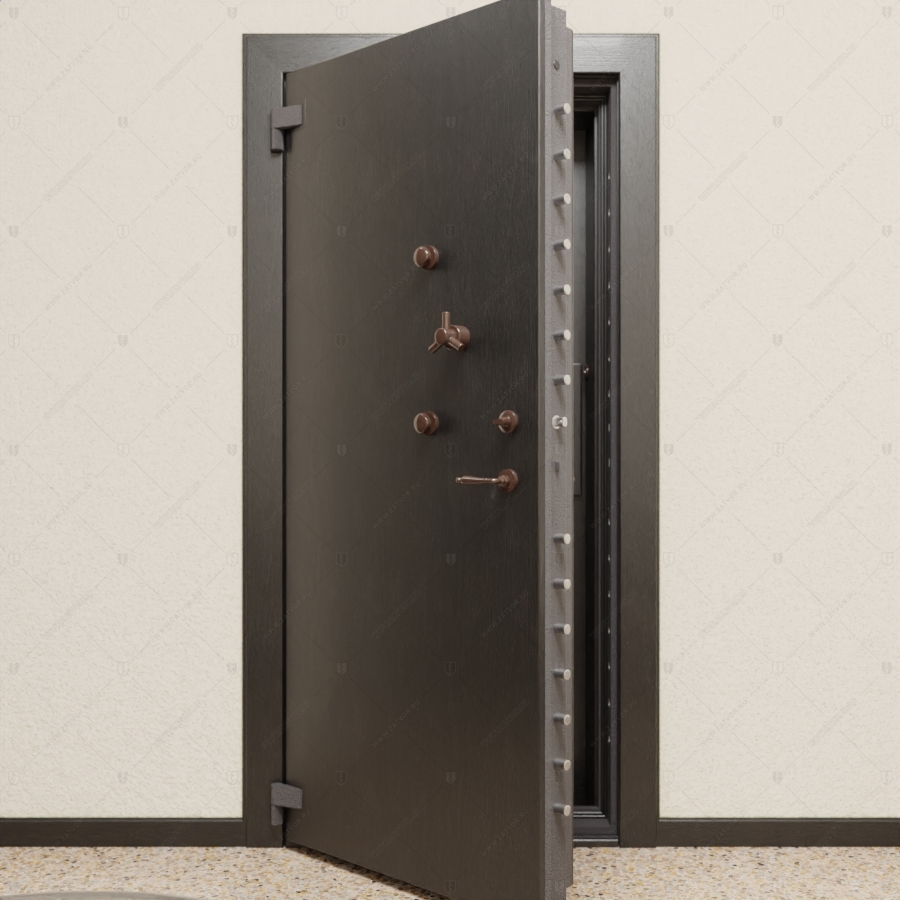 Комплект из двух дверей: пожаростойкая внутренняя дверь "Лахеса" БАСТИОН-3 и выкатной книжный шкаф с полками_11