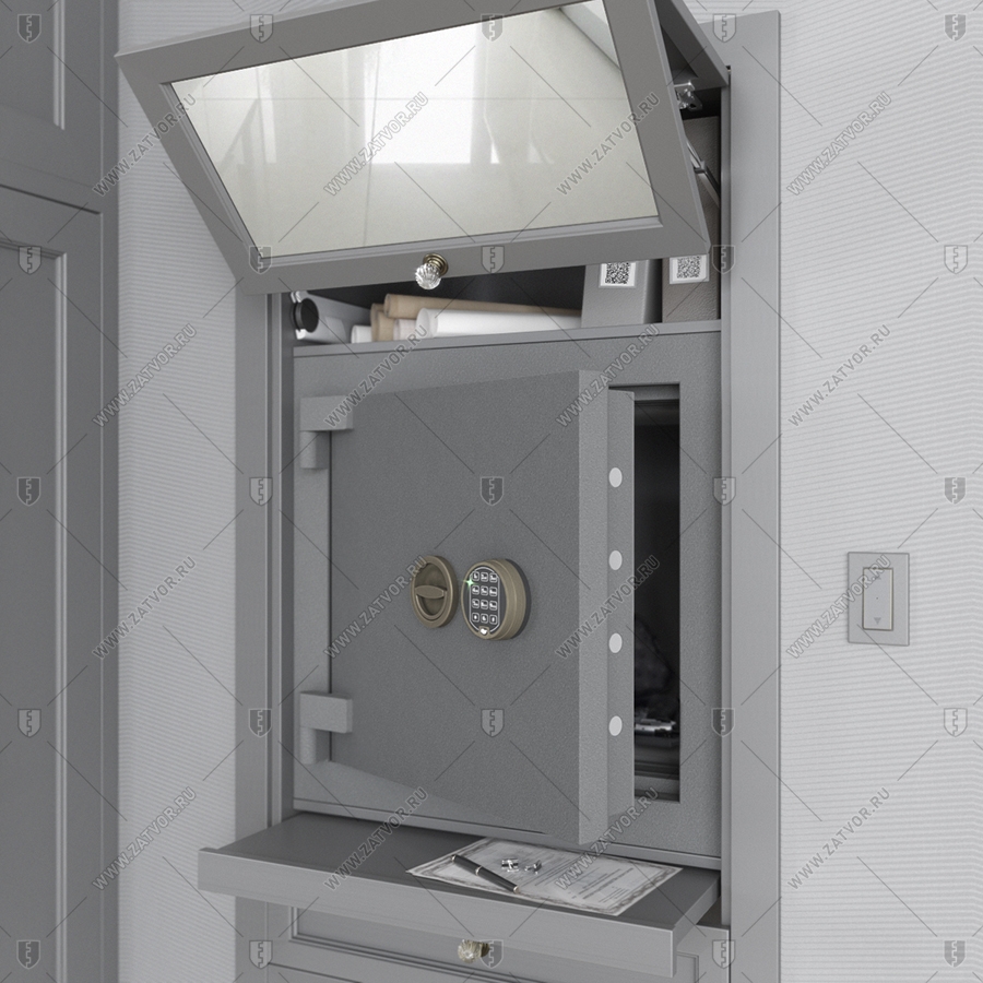 Сейф огневзломостойкий Квирин пожаростойкий в гардероб (II класс)_8