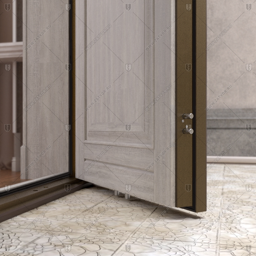 Двустворчатая входная дверь "Паллант" БАСТИОН-3_16