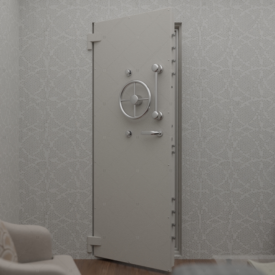 Комплект из двух дверей: пожаростойкая внутренняя дверь "Дамис" БАСТИОН-4 и выкатной шкаф с полками встроенный в шкаф-стену_10