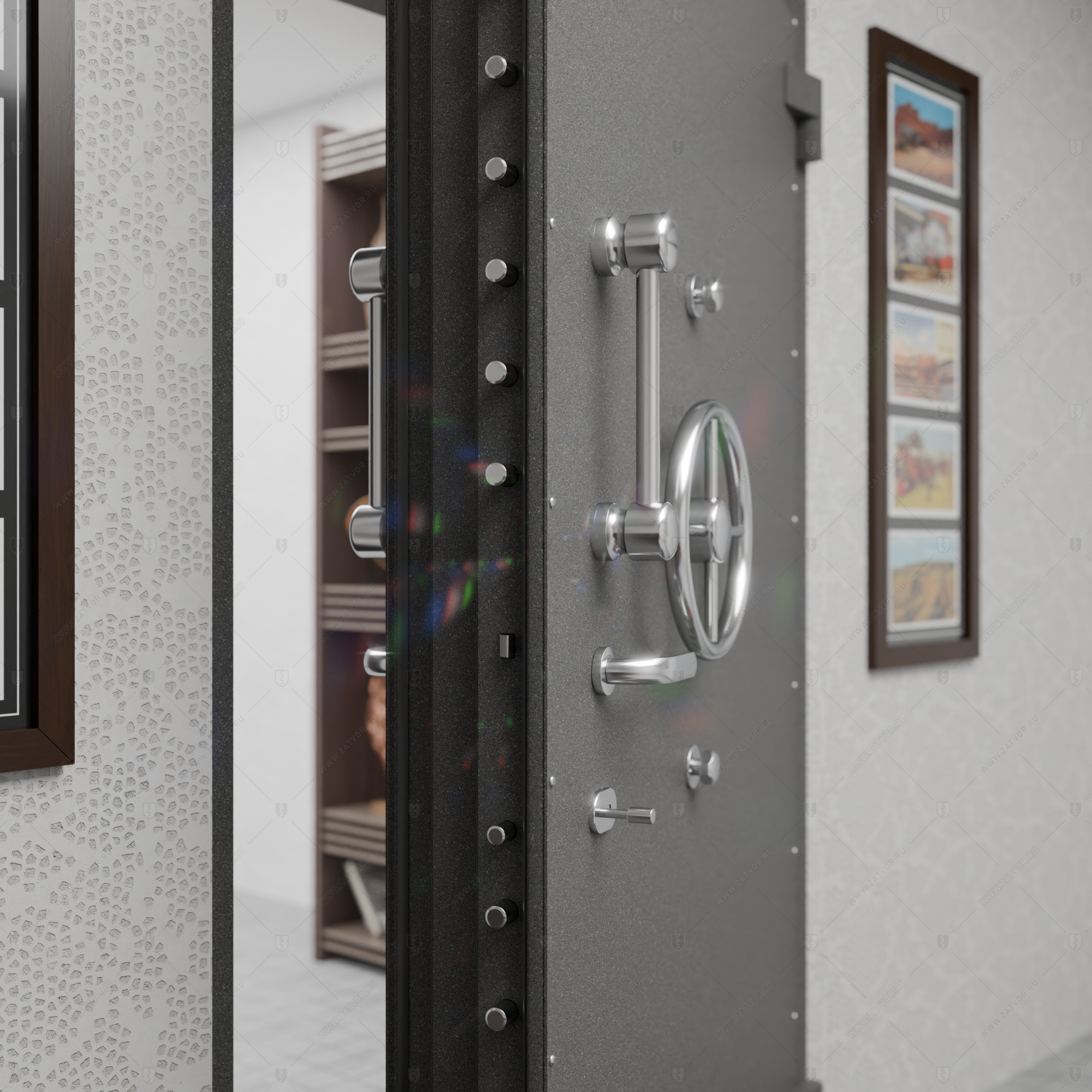 Пожаростойкая бронированная внутренняя стальная дверь "Галена" БАСТИОН-7_13