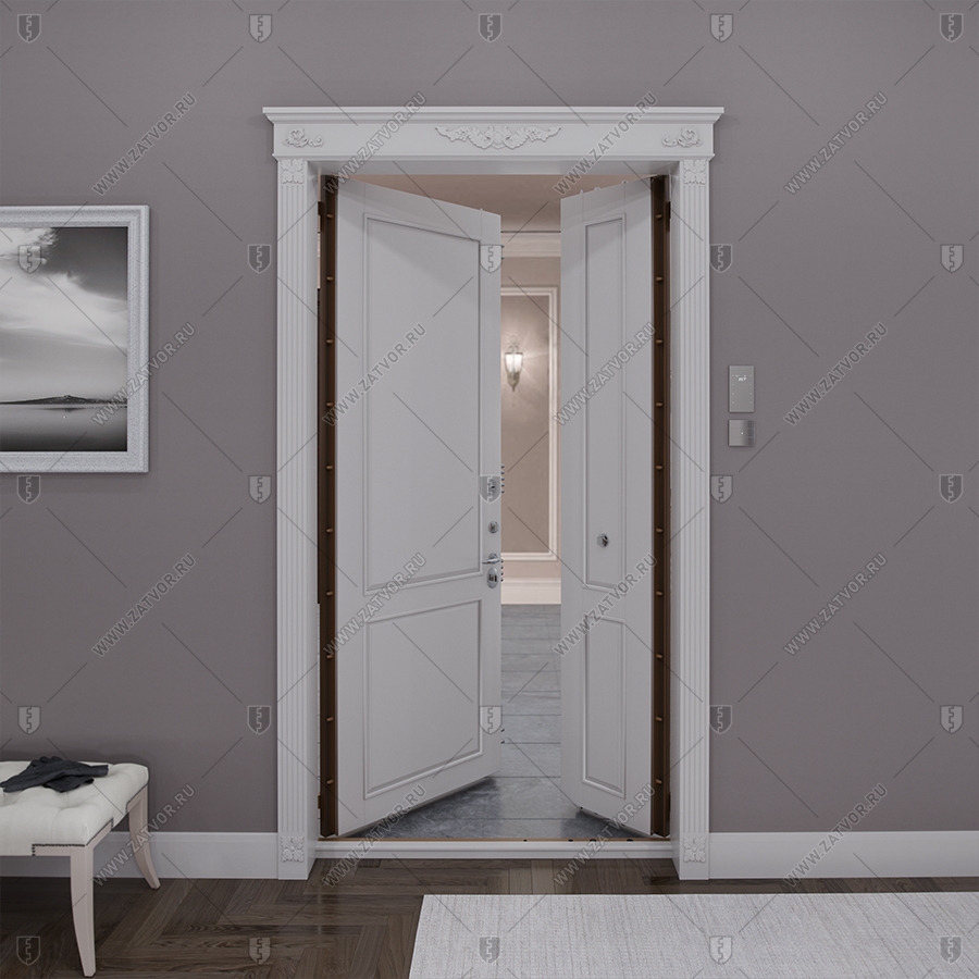 Двустворчатая входная дверь"Мусика" БАСТИОН-1 _7