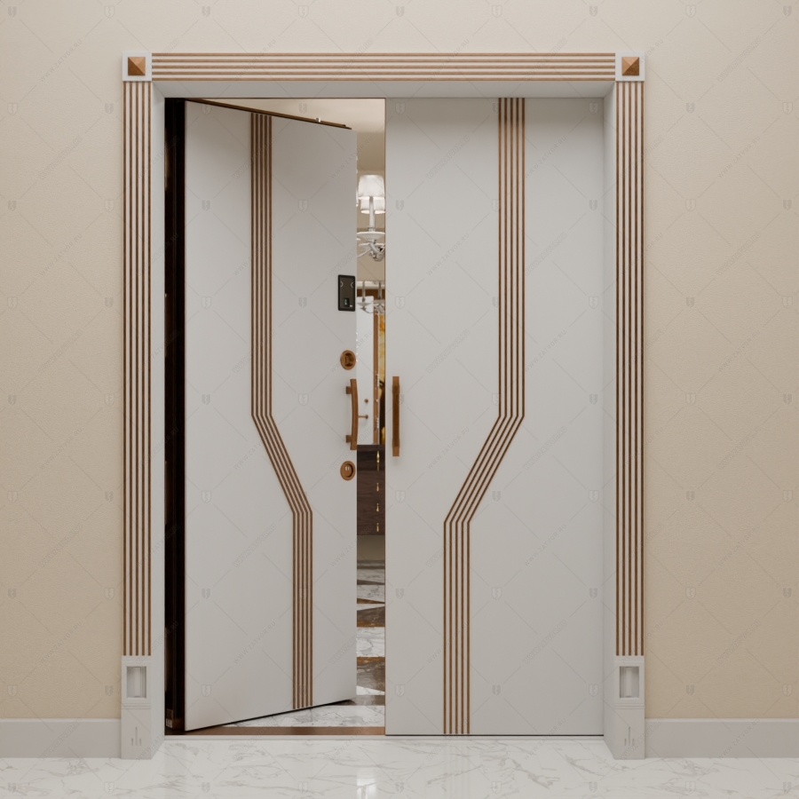 Двустворчатая пулестойкая входная дверь "Фракия" БАСТИОН-3 EIS60_6