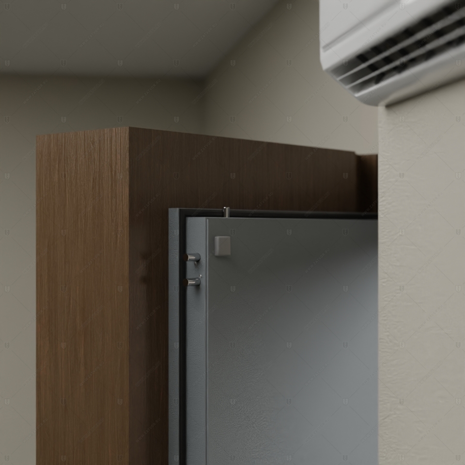 Скрытая дверь "Тоон" СуперЛюкс с панелью в виде шкафа_9