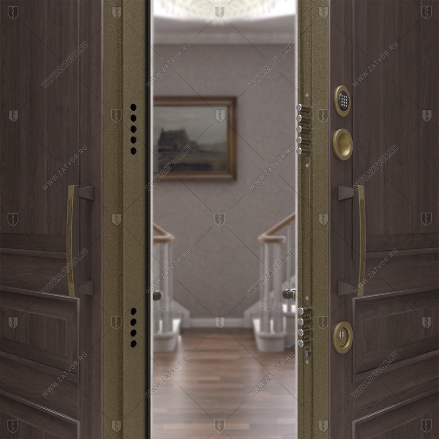 Двустворчатая входная дверь "Паллант" БАСТИОН-3_11