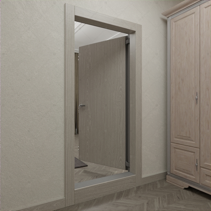 Скрытая дверь "Клитий" СуперЛюкс с панелью из шпонированного МДФ_7