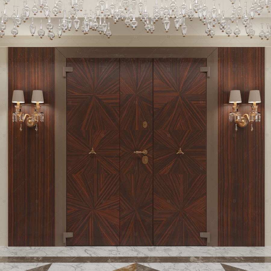 Двустворчатая пулестойкая входная дверь "Криос" БАСТИОН-3 BR4_3