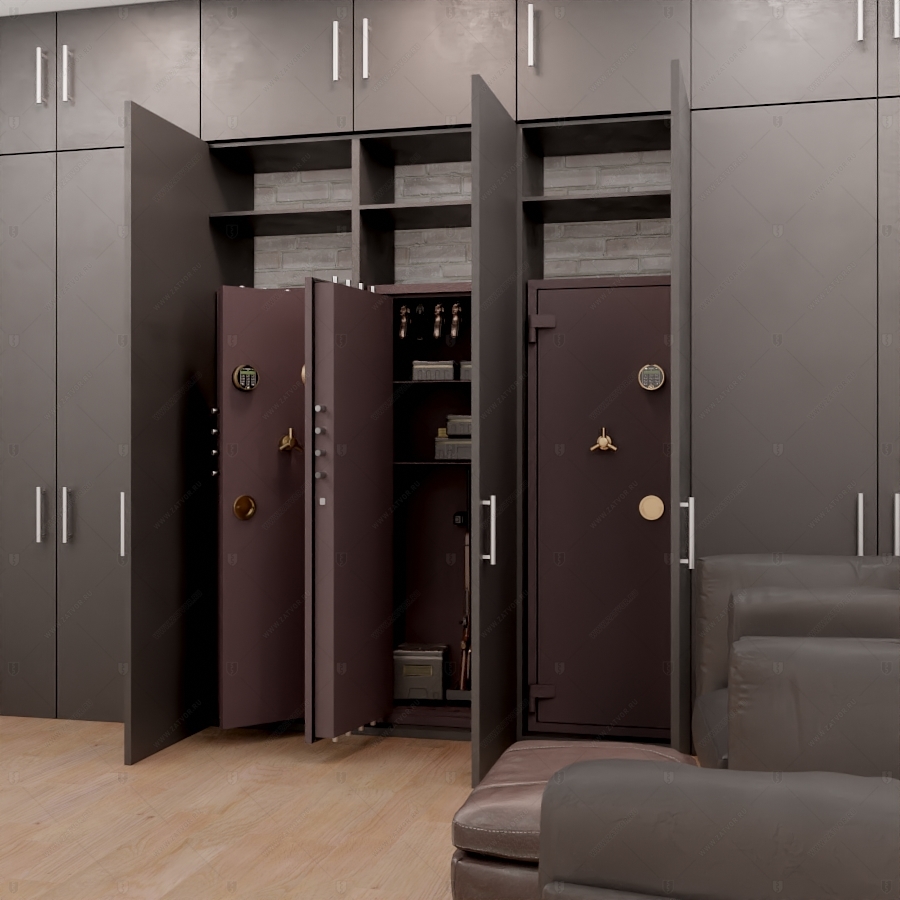 Оружейный взломостойкий сейф Аквилон в хранилище (I класс)_6