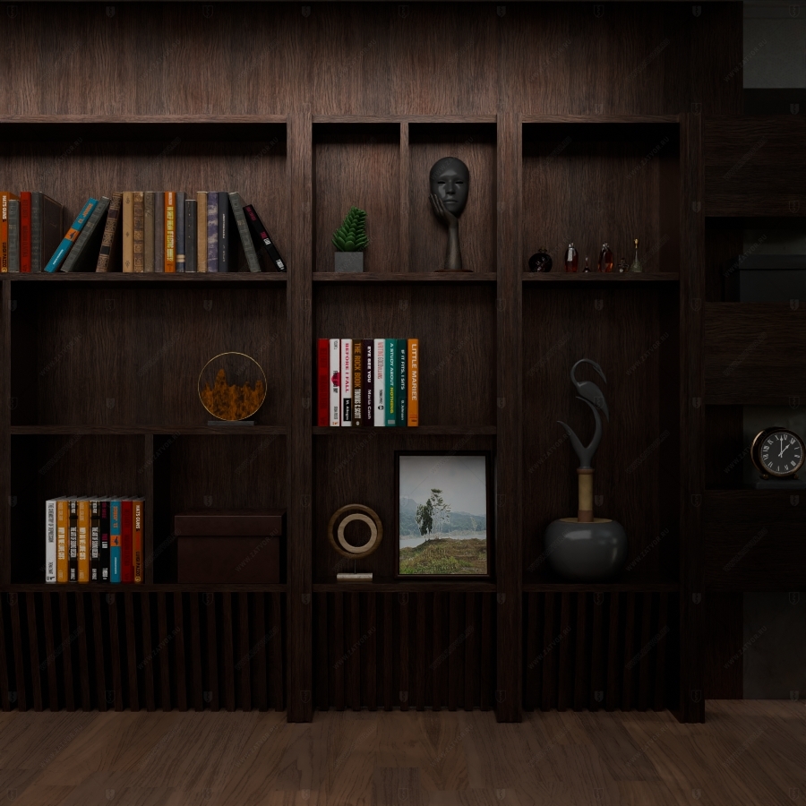 Шкаф распашной на колесах в составе мебельной "стенки"_2