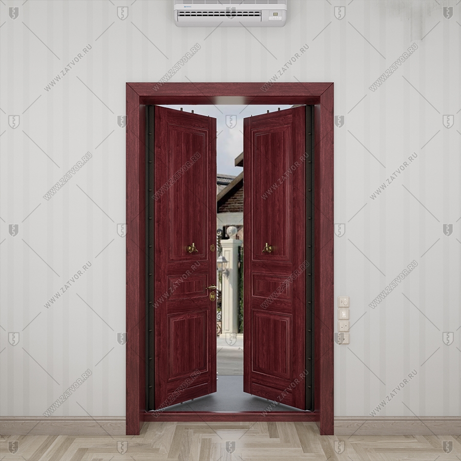 Двустворчатая входная дверь "Метида" БАСТИОН-2_7