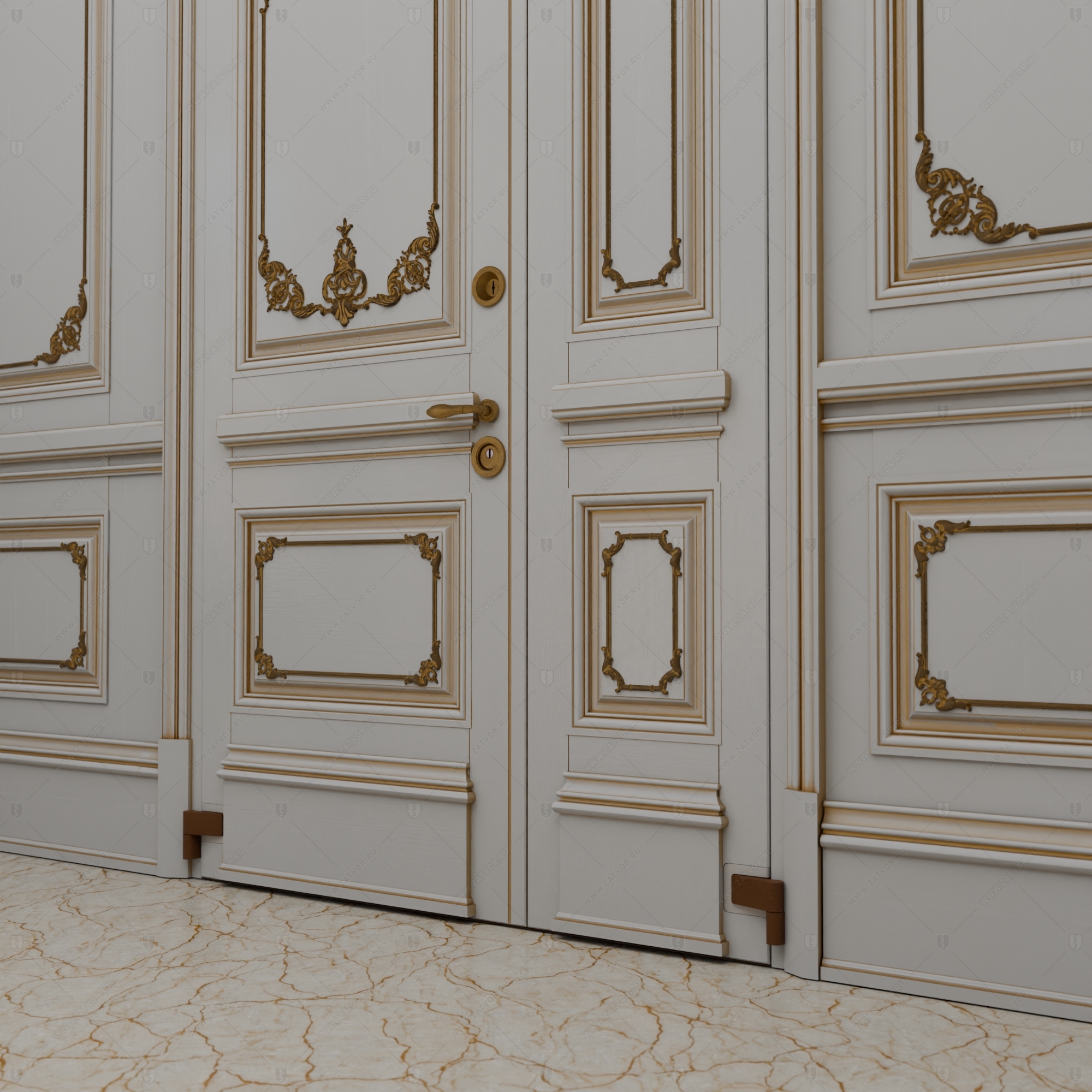 Двустворчатая пулестойкая входная дверь "Илиада" БАСТИОН-3 BR4_7