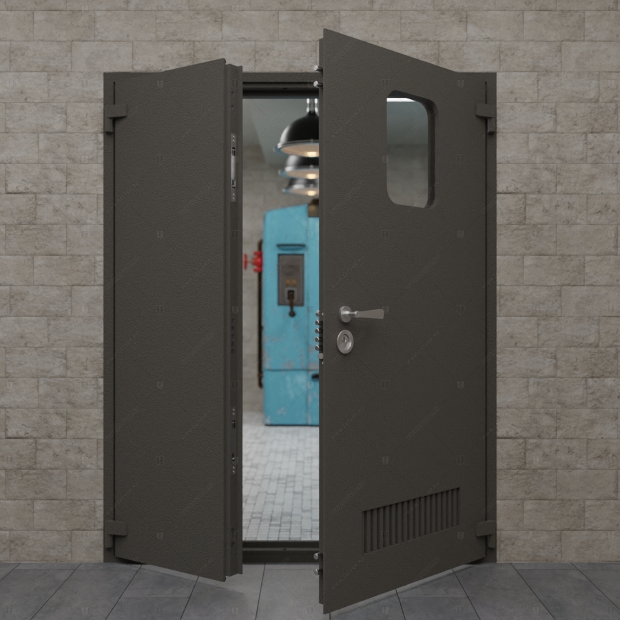 Двустворчатая входная дверь "Гиперион" БАСТИОН-1_6