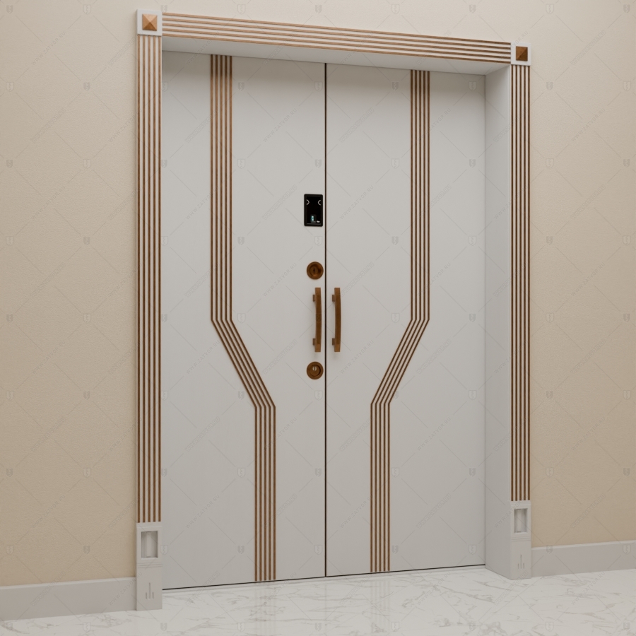 Двустворчатая пулестойкая входная дверь "Фракия" БАСТИОН-3 EIS60_4