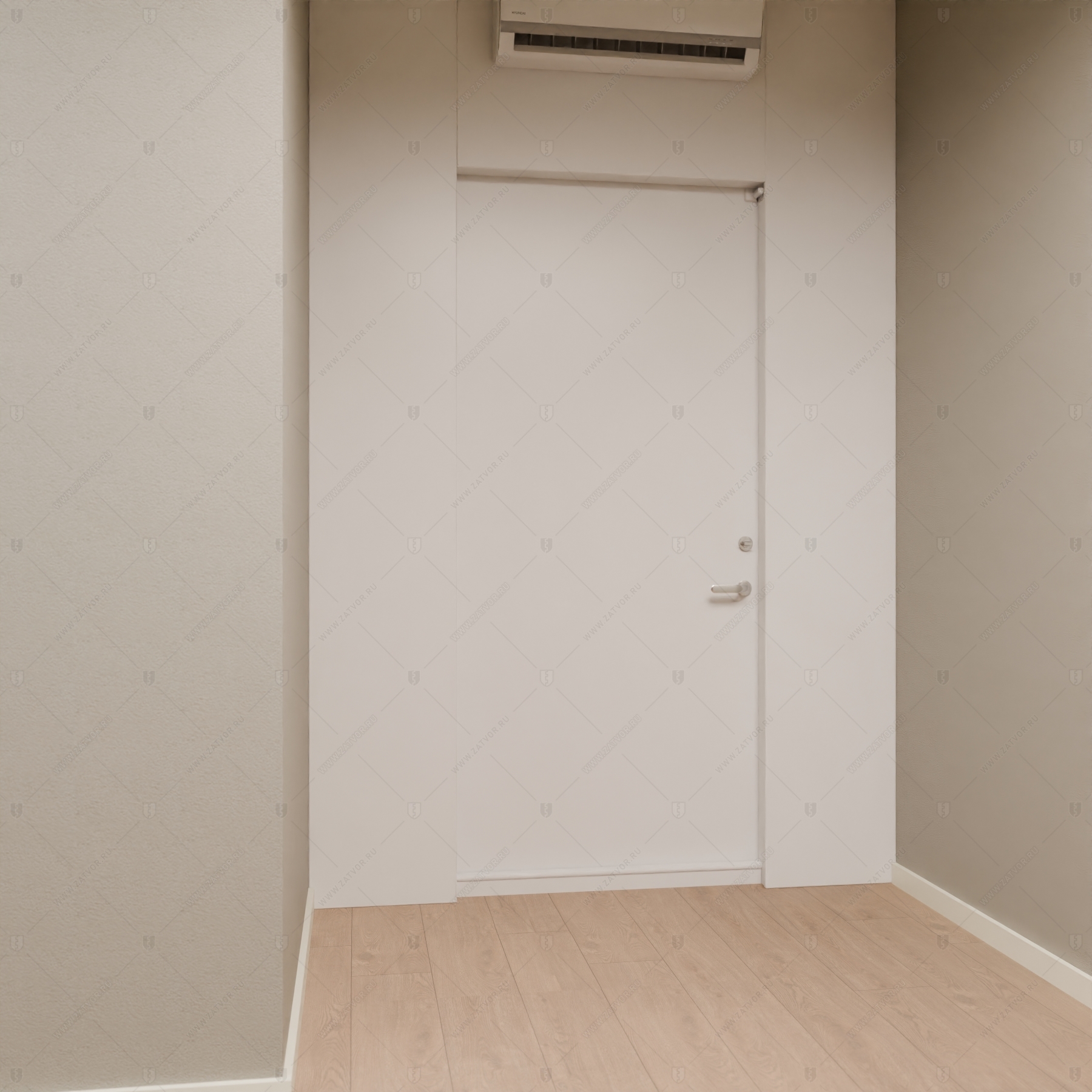 Скрытая (потайная) дверь "Панопт" БАСТИОН-1 с наружной панелью из зеркальной плитки_5