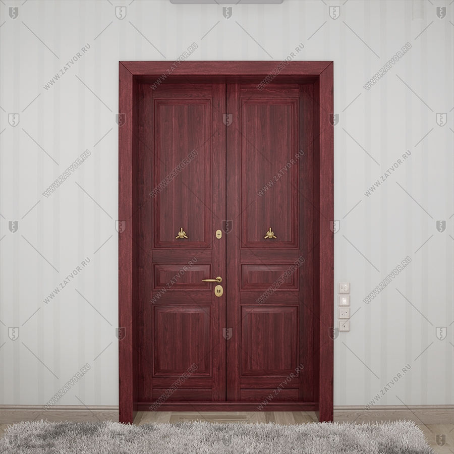 Двустворчатая входная дверь "Метида" БАСТИОН-2_3