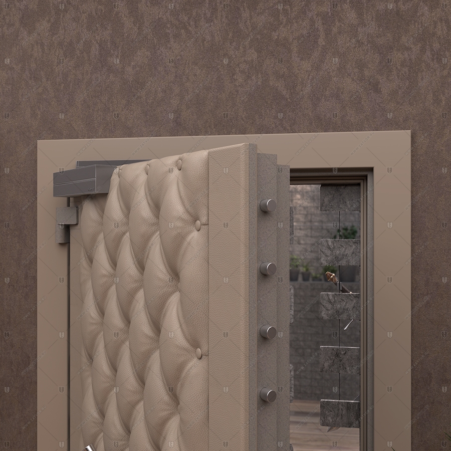 Потайная дверь "Рет" БАСТИОН-3, облицованная кирпичом _13