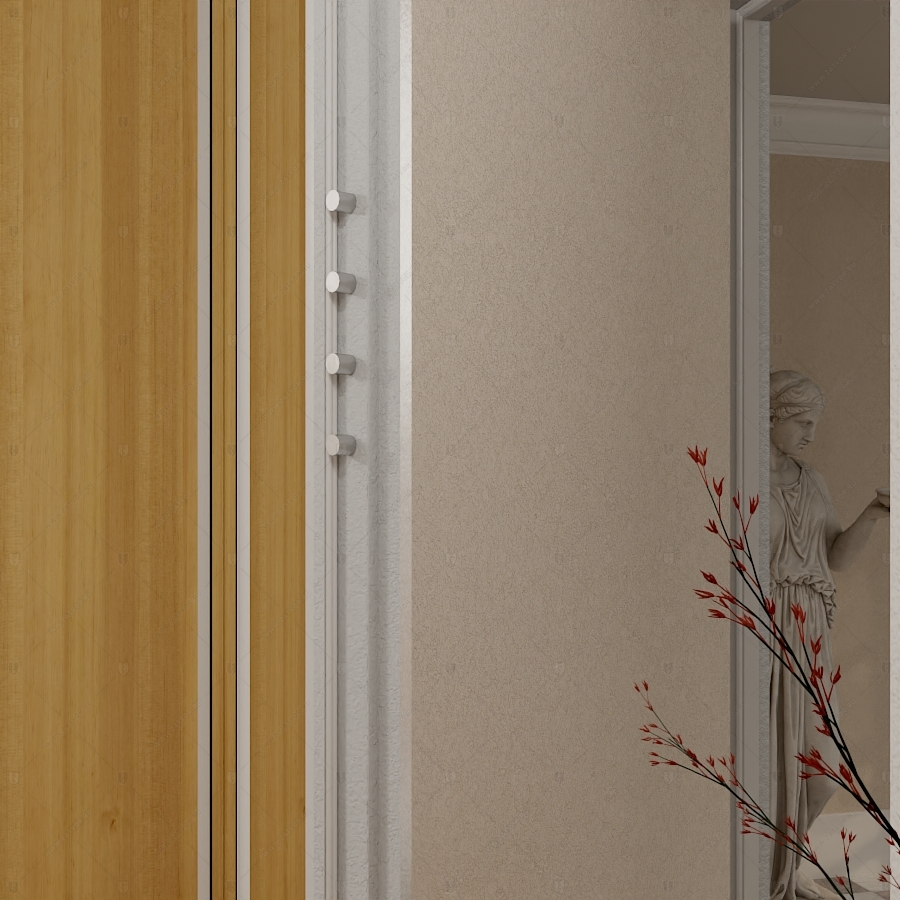 Потайная пулестойкая дверь "Милин" БАСТИОН-3 с облицовкой в цвет стены_8