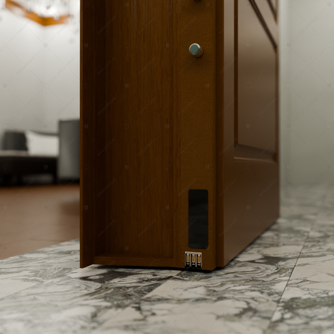 Скрытая дверь "Пеоней" БАСТИОН-1 с панелью в виде книжного шкафа_6