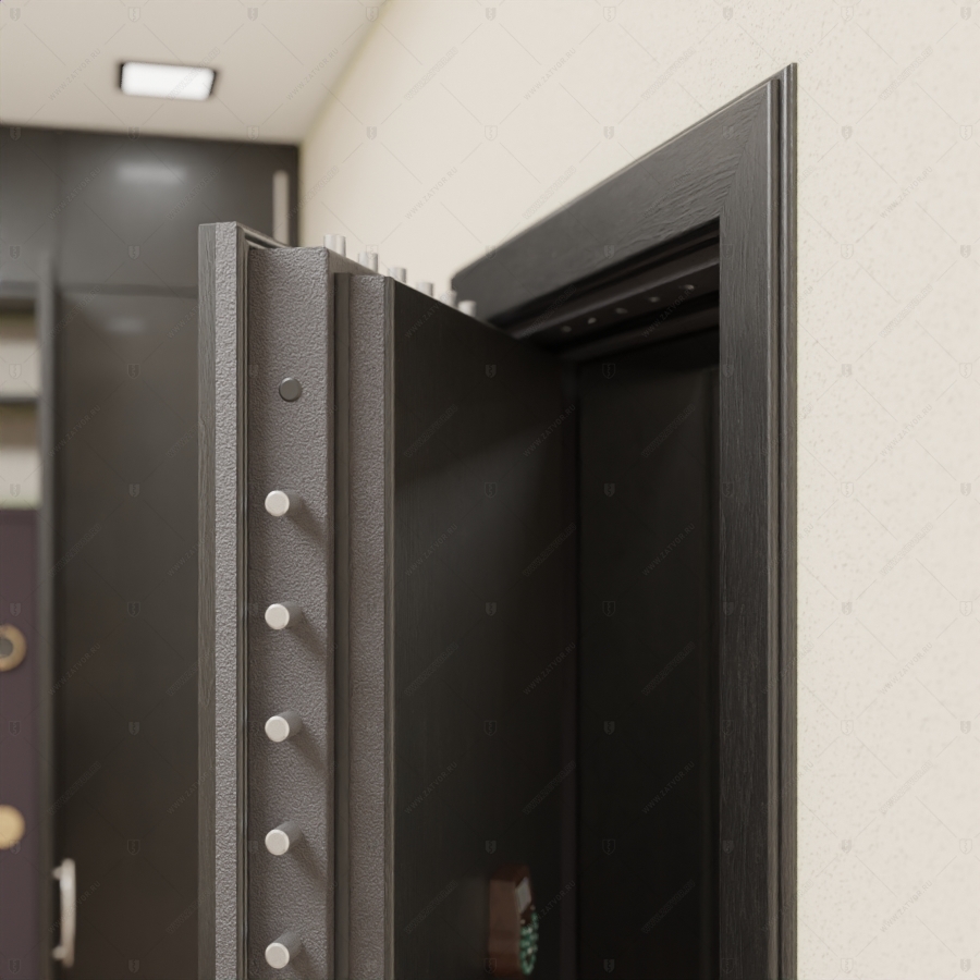 Комплект из двух дверей: пожаростойкая внутренняя дверь "Лахеса" БАСТИОН-3 и выкатной книжный шкаф с полками_10