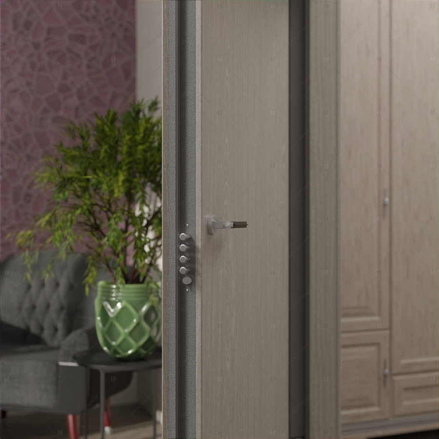 Скрытая дверь "Клитий" СуперЛюкс с панелью из шпонированного МДФ_8