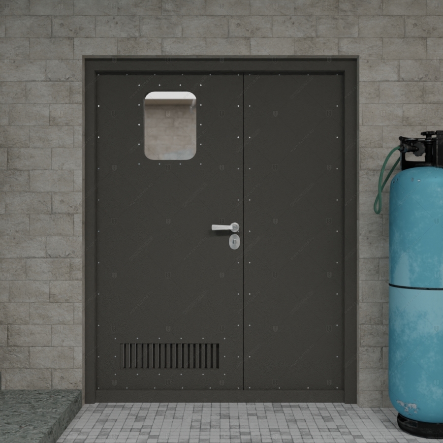 Двустворчатая входная дверь "Гиперион" БАСТИОН-1_3