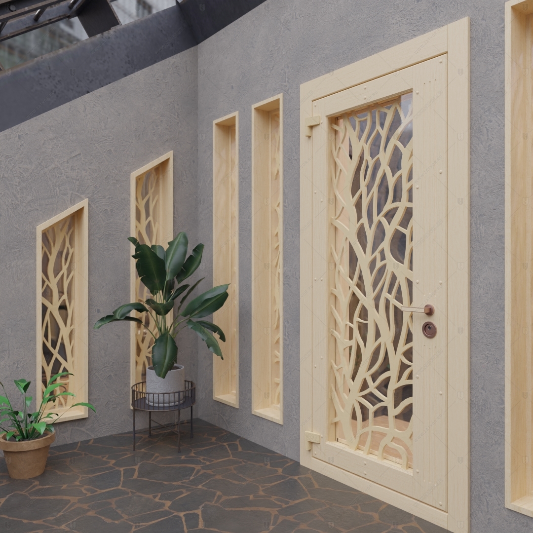 Взломостойкая входная дверь "Тейя" БАСТИОН-1 со стеклом и решеткой_4