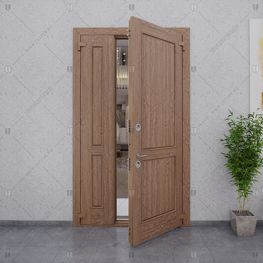 Двустворчатая входная дверь"Мусика" БАСТИОН-1 _8