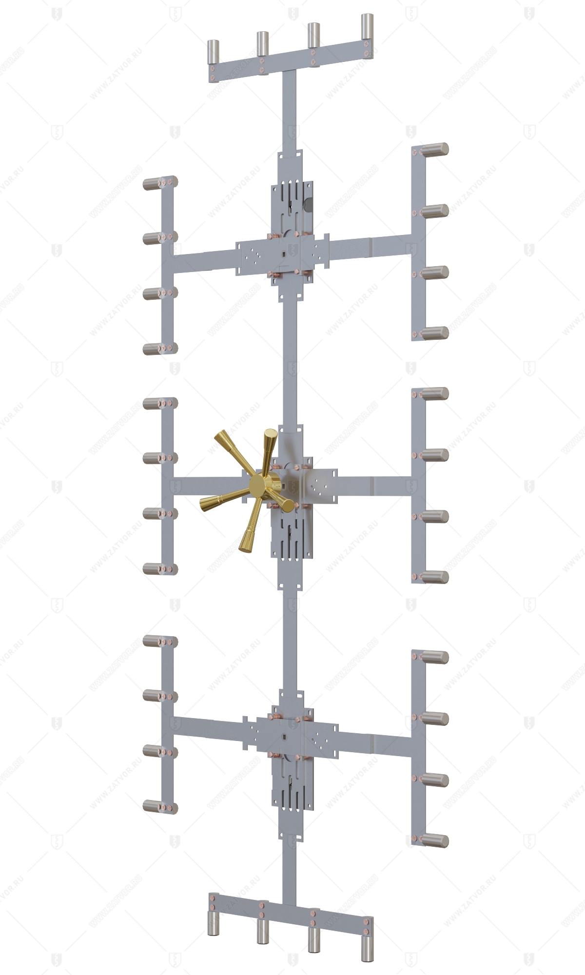Многосторонняя ригельная система (увеличенное количество или диаметр ригелей)