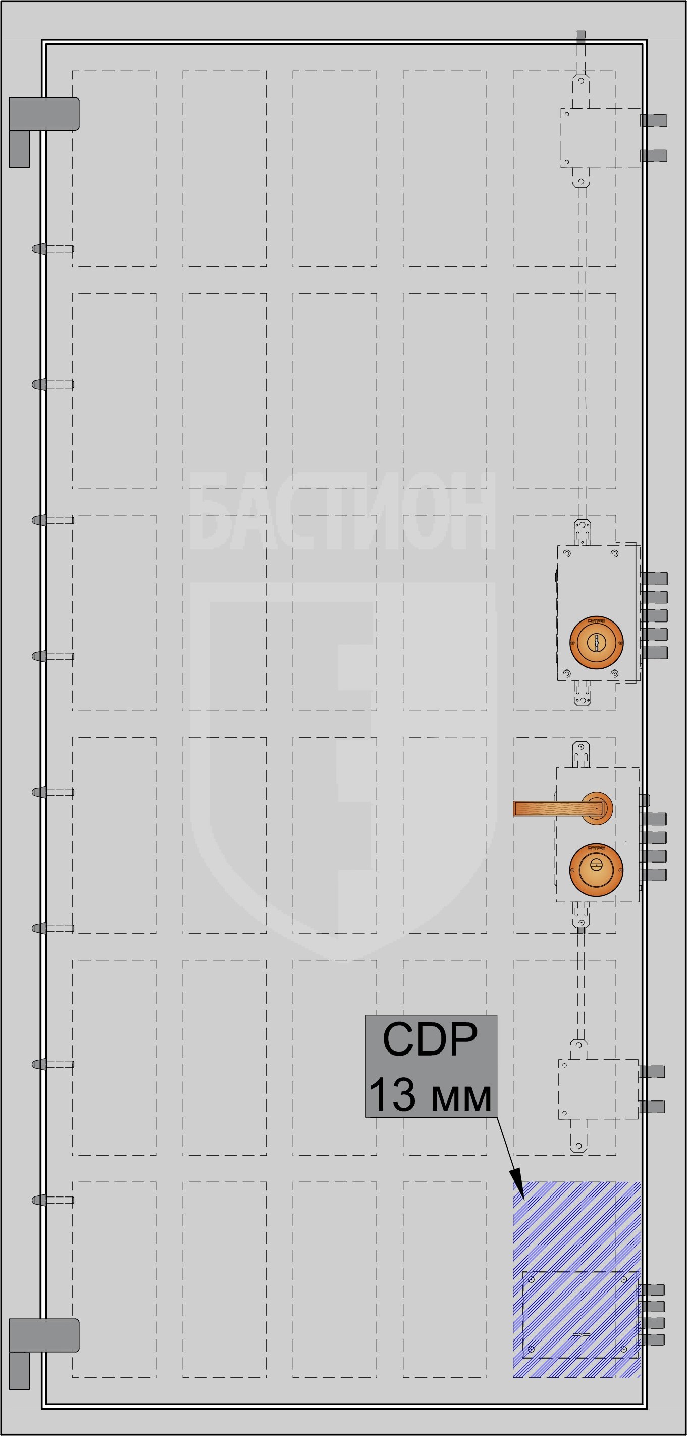 Защита для страховочного замка износостойкая плита CDP толщиной 13 мм
